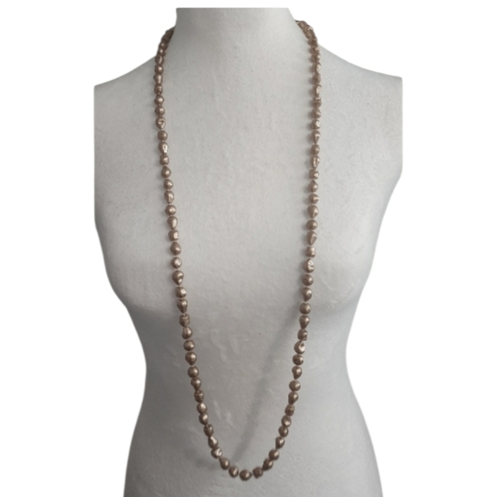 💥4 For $20💥Gold Opera Length Beaded Necklace with Lustrous Finish